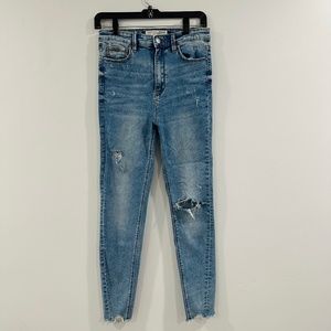 ASOS High waist skinny distressed jeans size US 6